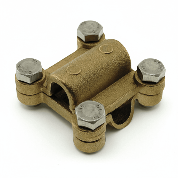 کلمپ اتصال چهار راه سیم به سیم برنجی